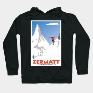 Zermatt, Valais, Switzerland,Ski Poster Hoodie